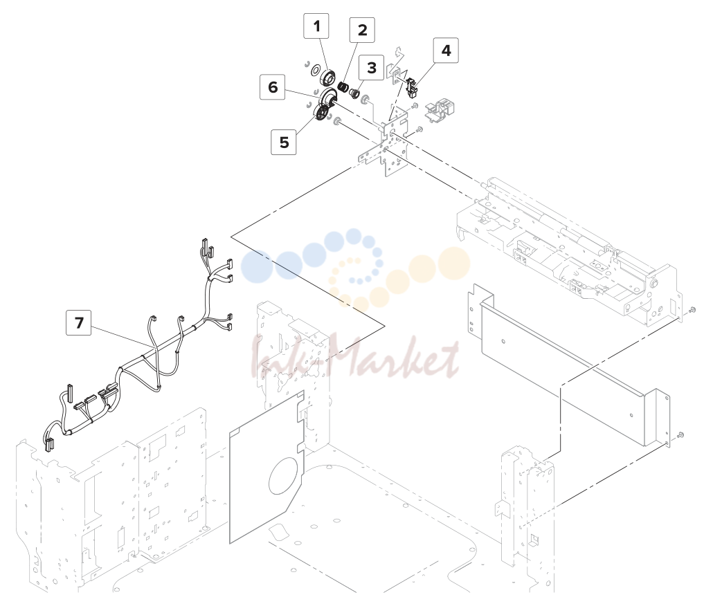 2500‑sheet tray—Paper pick 1