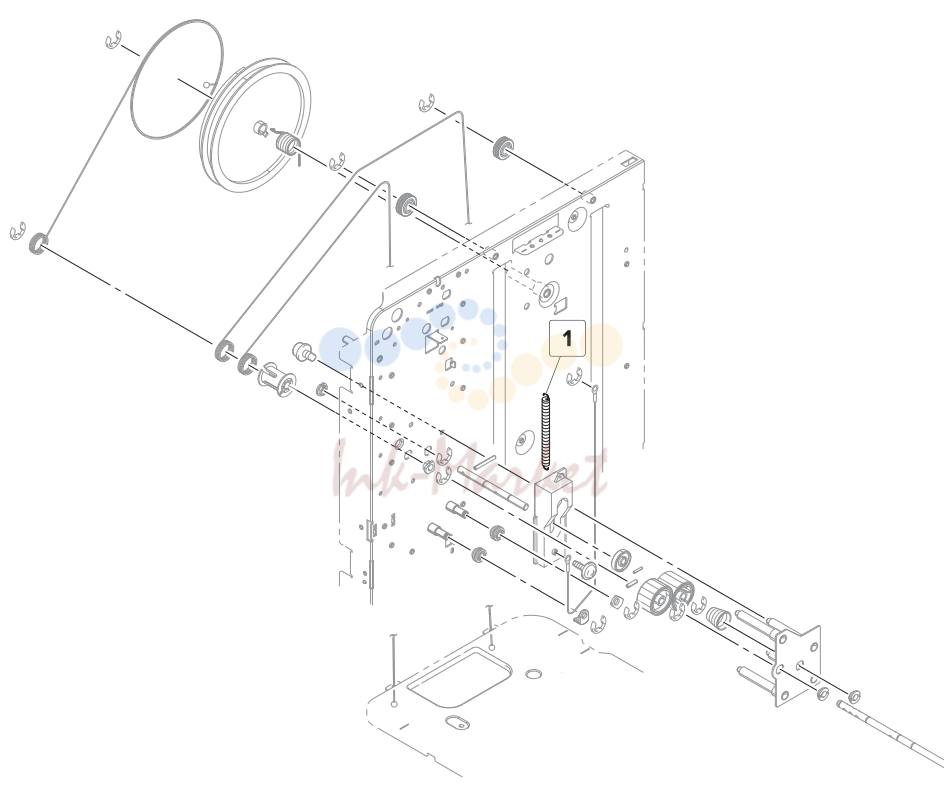 3000‑sheet tray—Elevator rear section