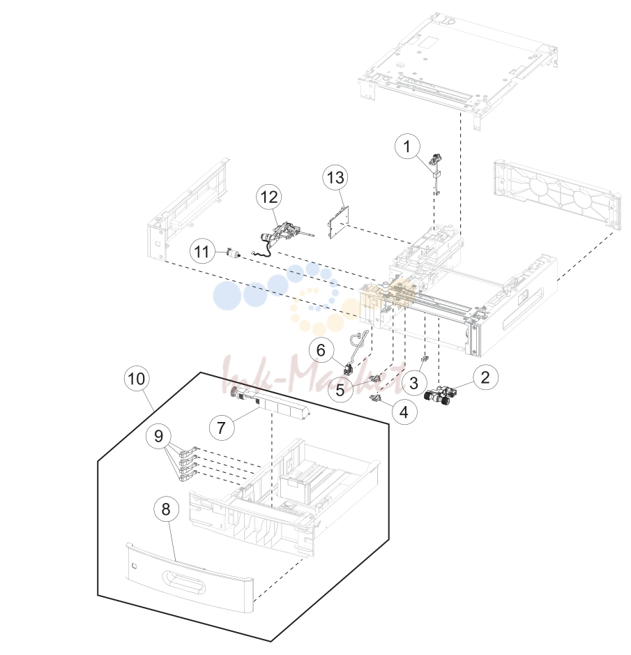 550-sheet tray option