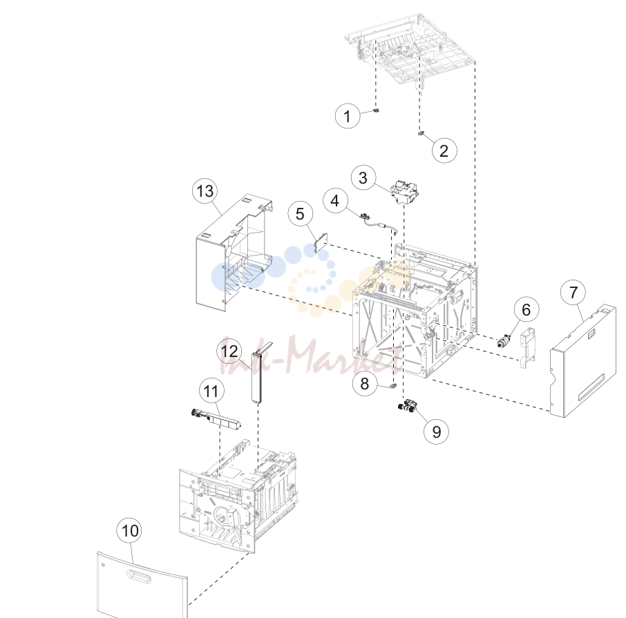 High capacity input tray option 4 (MX810,