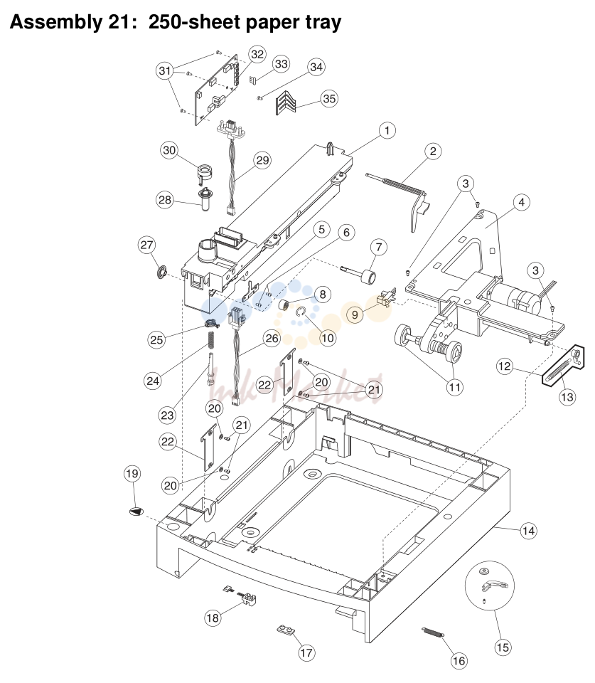 250-sheet paper tray