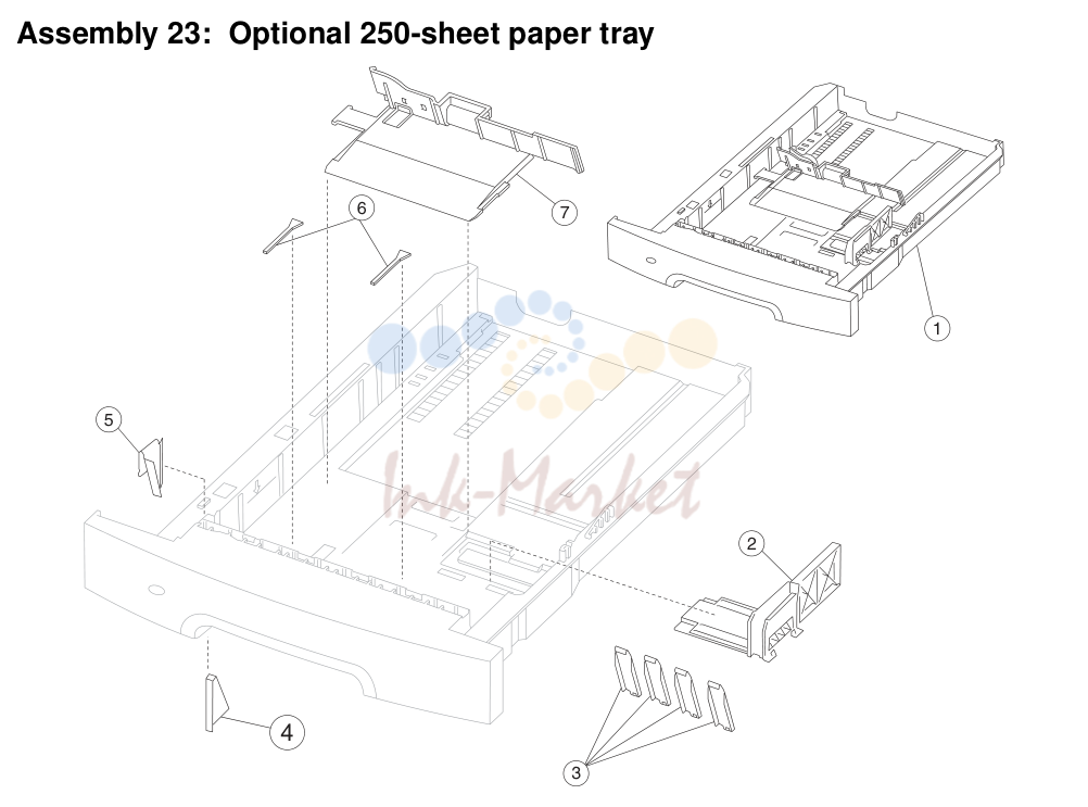 Optional 250-sheet paper tray
