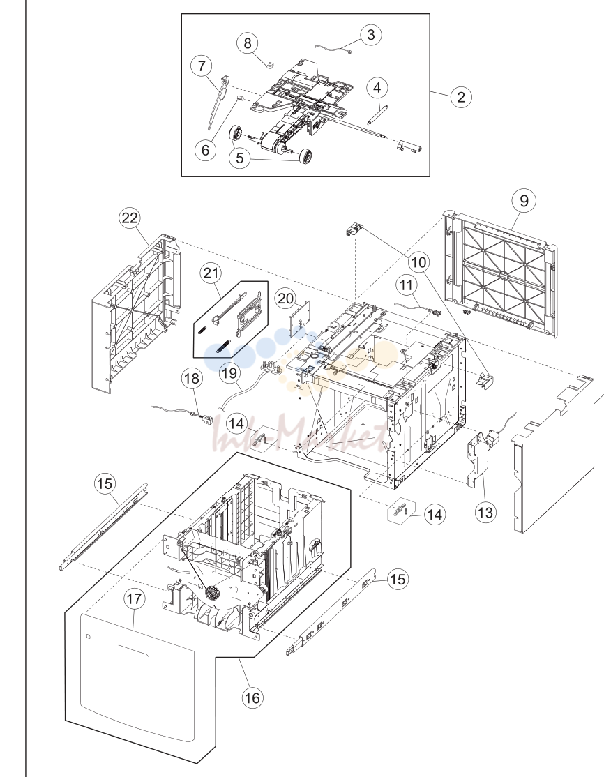 HCIT Sheet option tray в сборе