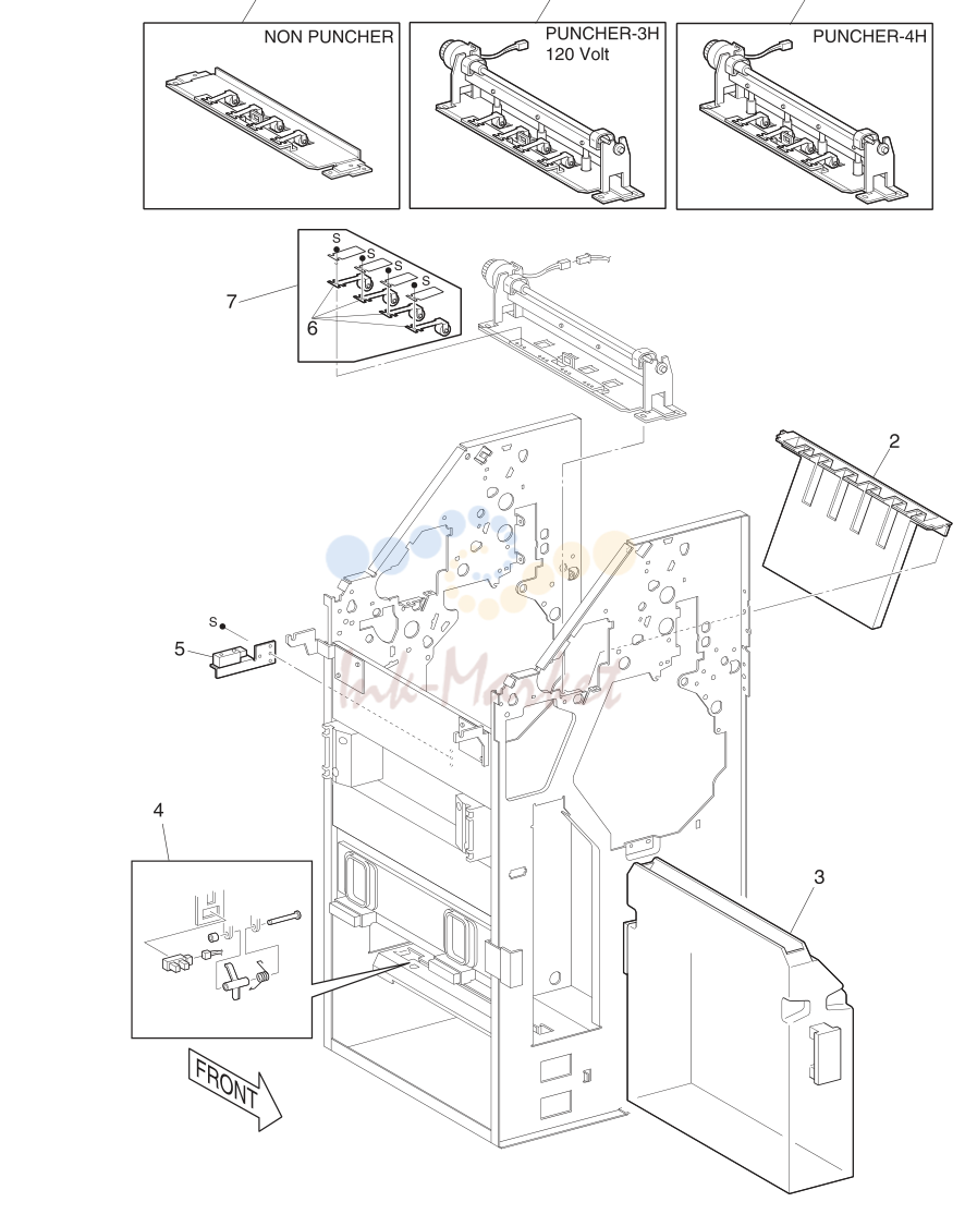 лоток 1 рама and левый крышка