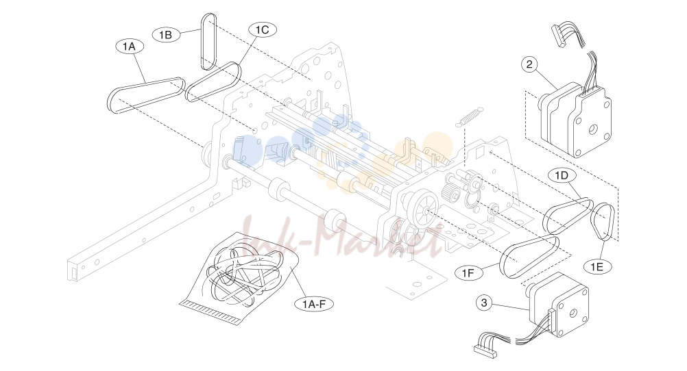 Scanner ADF—motors and belts