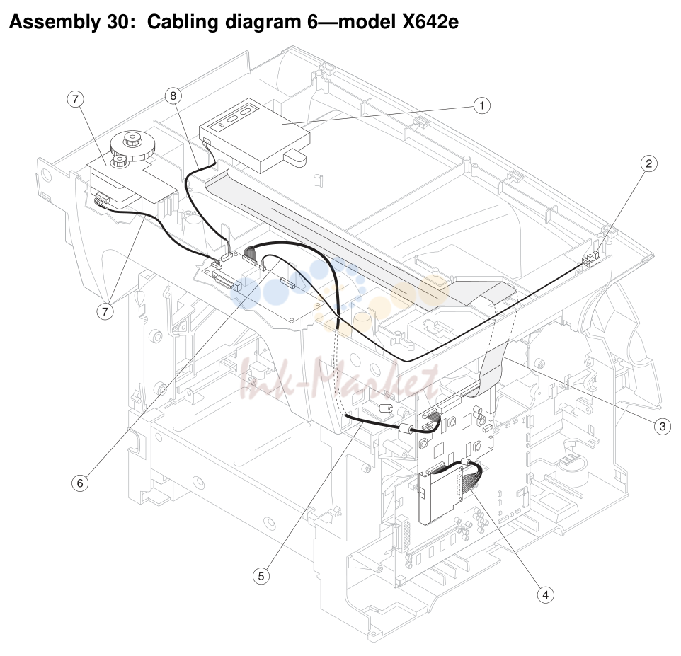 Cabling diagram 6—model X642e