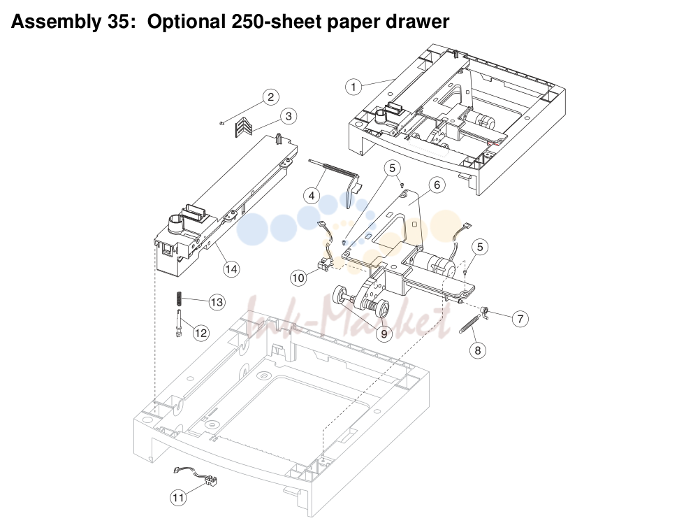 Optional 250-sheet paper drawer