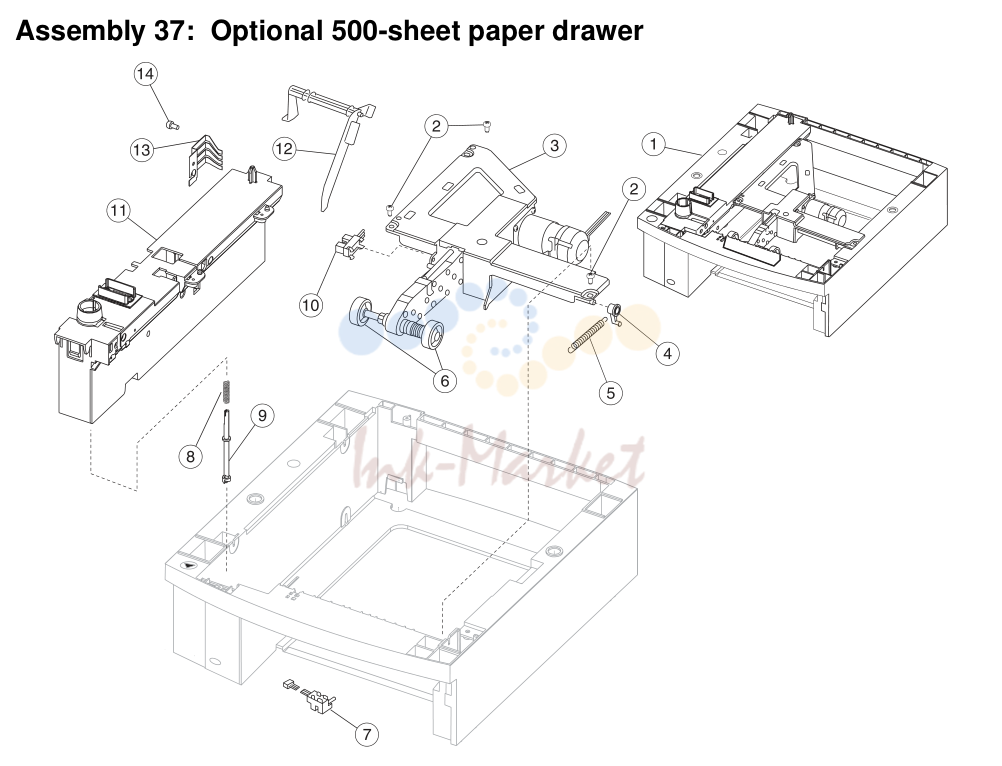 Optional 500-sheet paper drawer