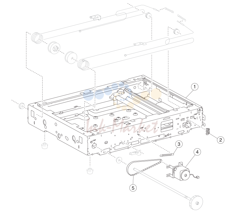 Carriage cable and motor