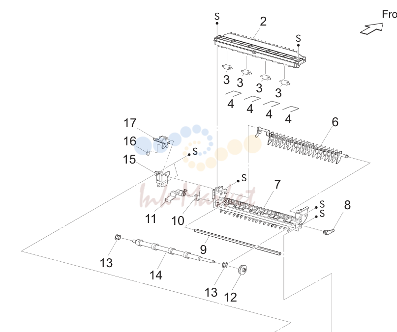 PL10.2 PL10.2  500 Paper Exit (2/2) & Option Face Up Tray  [Illustration]