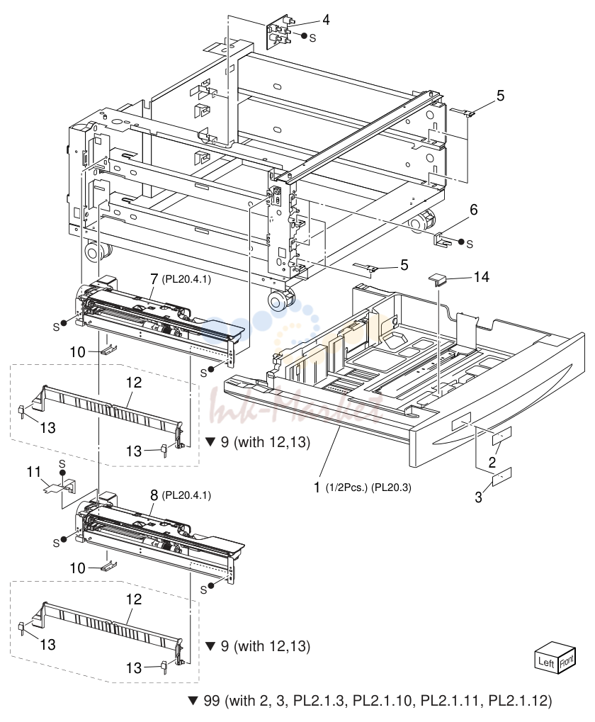PL20.3 PL 20.2 Tray (1/2) & Feeder (1/2)