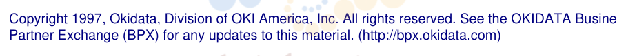 20. Copyright 1997, Okidata, Division of OKI America, Inc. All rights reserved. See the OKIDATA Business