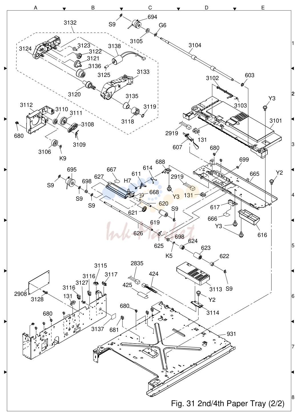 19. 2nd/4th Paper Tray (2/2)