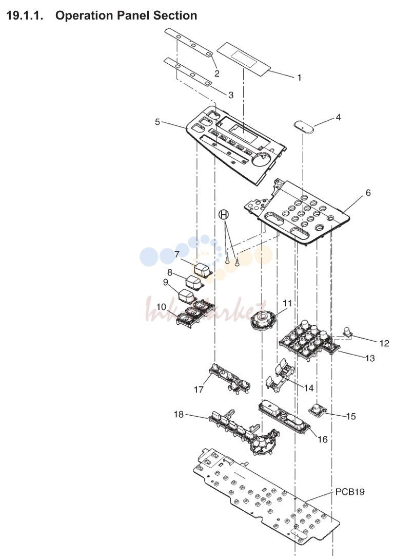 1. 19 Exploded View and Replacement Parts List