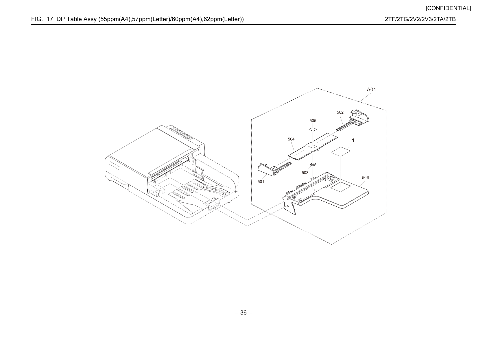 DP Table Assy ( 55ppm(A4),57ppm(Letter) /60ppm(A4),62ppm( Letter))