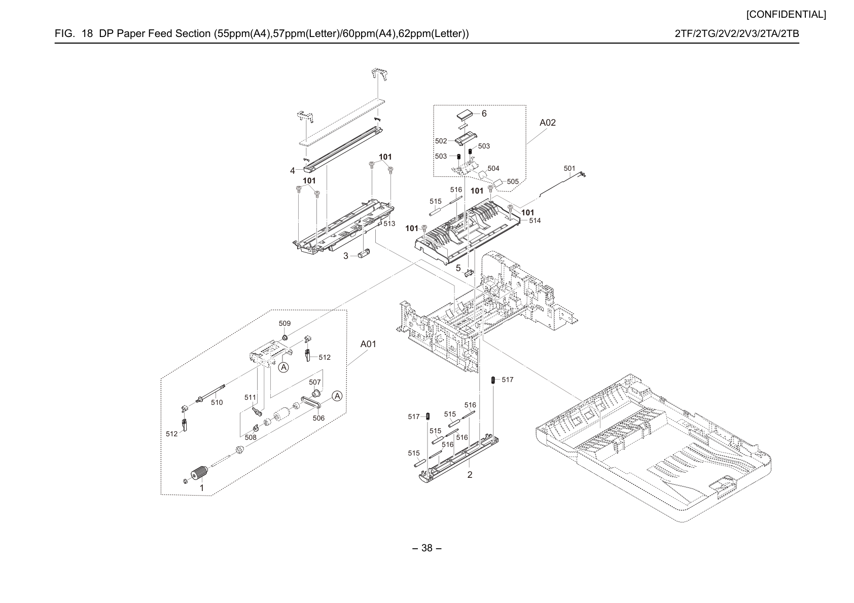 DP Paper Feed Secti on (55ppm(A4),57ppm(Letter) /60ppm(A4),62ppm( Letter))