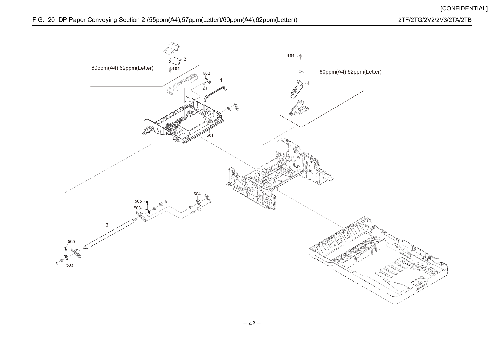 DP Paper Conveying Section 2 (55ppm(A4), 57ppm(Letter)/60ppm(A 4),62ppm(Letter))