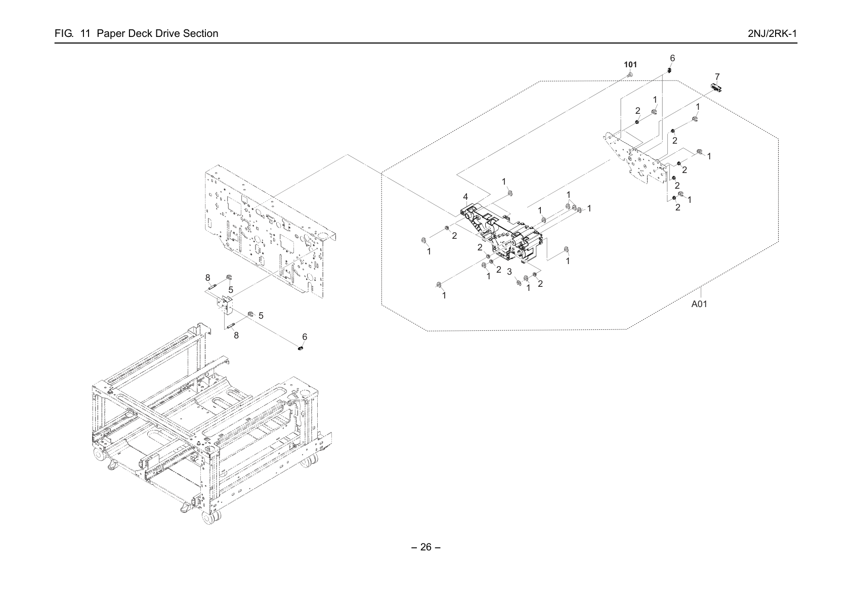 Paper Deck Drive Section