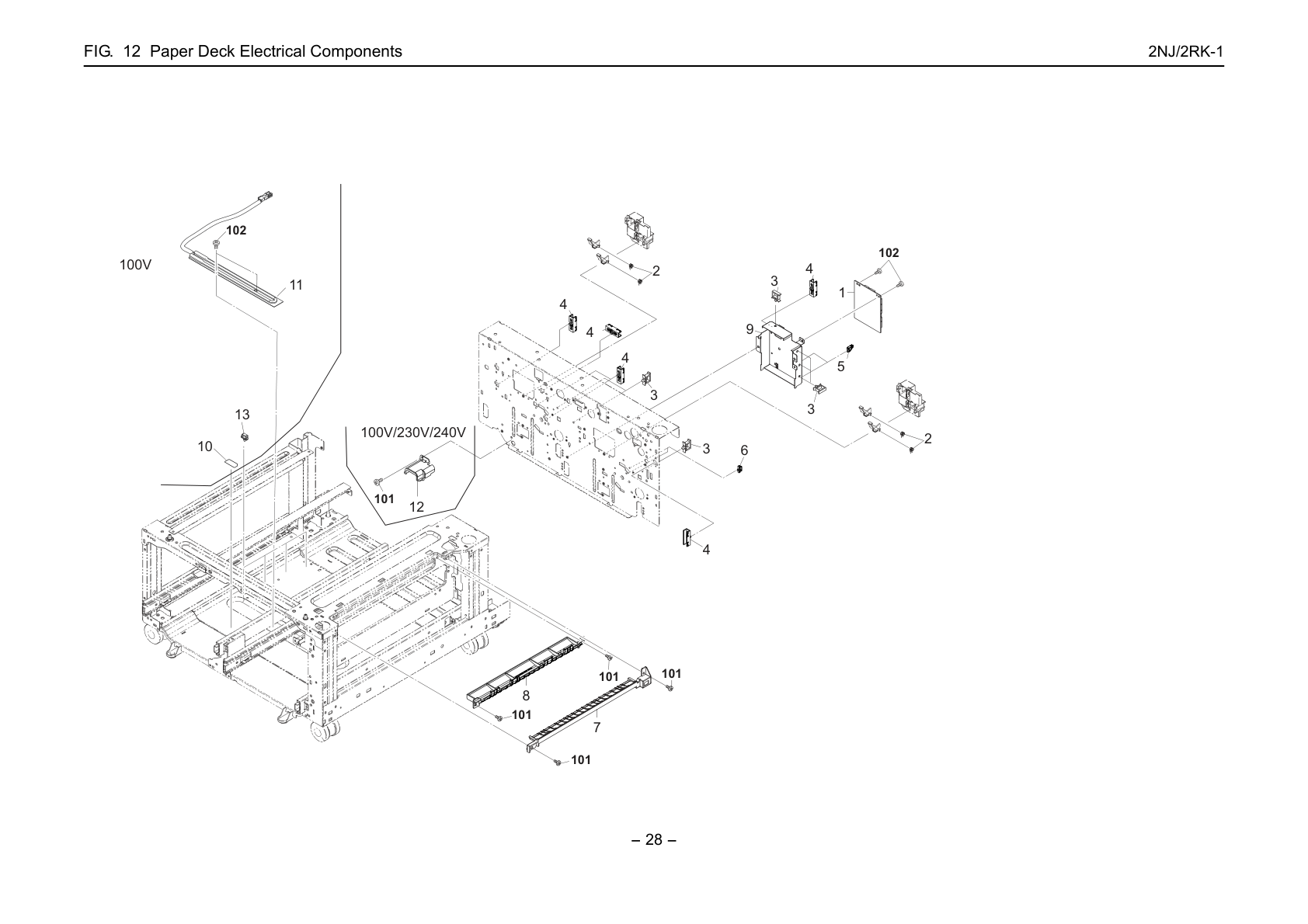 Paper Deck Electrical Components