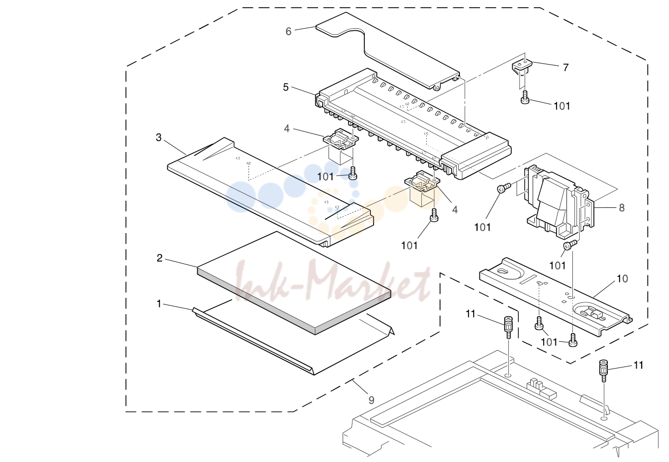 4. PLATEN COVER (B003/B004/B006/B007)