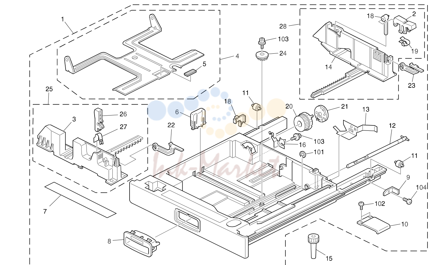 11. PAPER TRAY UNIT (B003/B004/B006/B007)