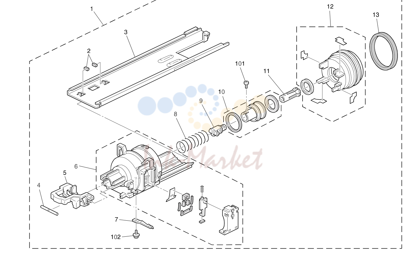 14. TONER HOPPER UNIT (B003/B004/B006/B007)