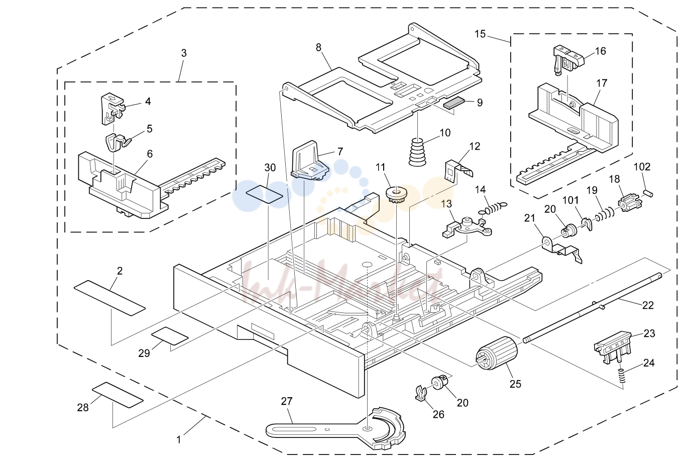 8. PAPER TRAY 2 (B051/B052)