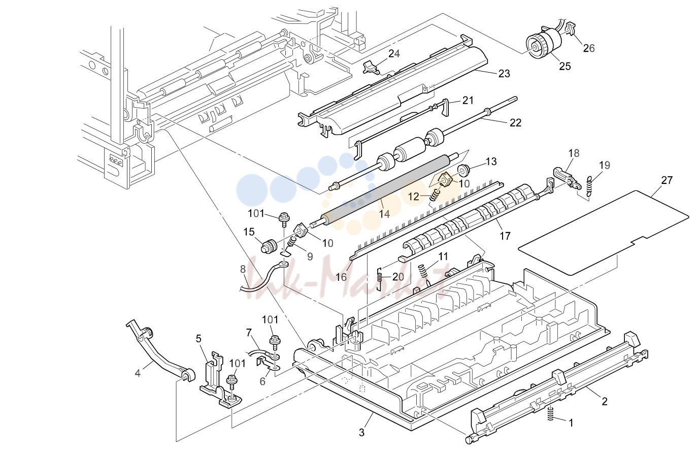 14. PAPER TRANSFER SECTION (B001)