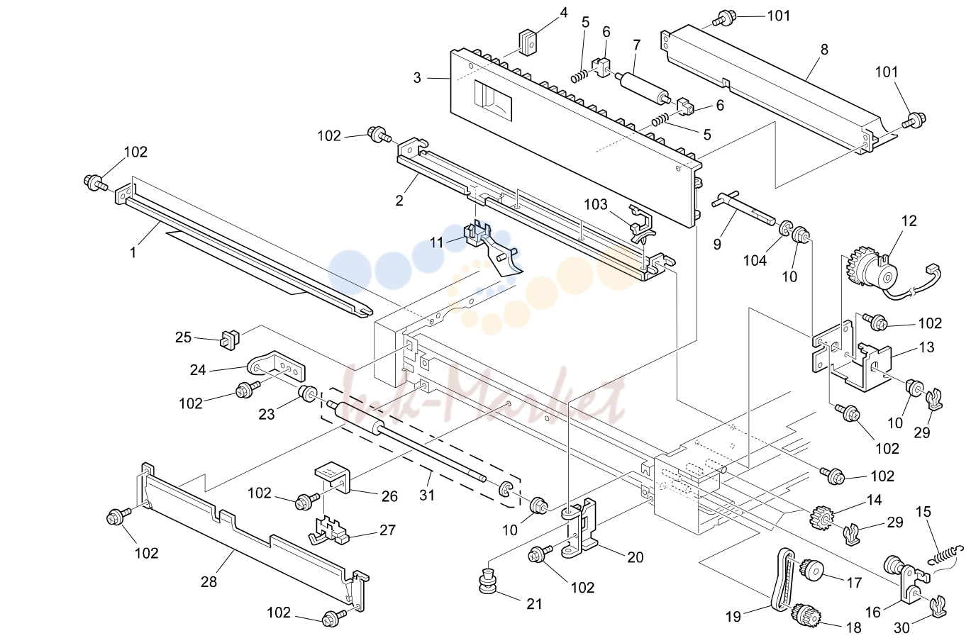 12. 2ND PAPER FEED SECTION (B122/B123)