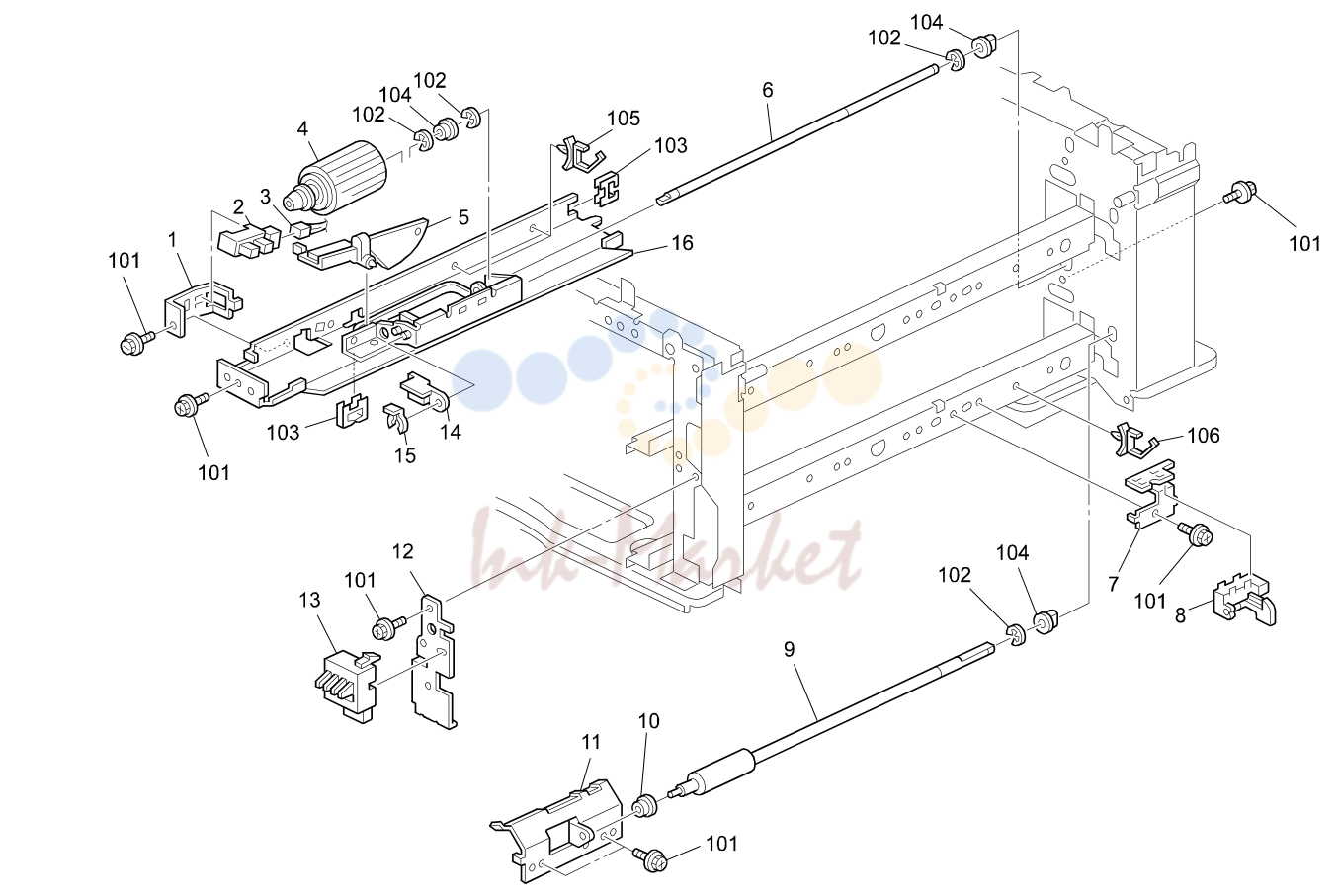 12. PAPER FEED SECTION 3 (B089/B093/B097)