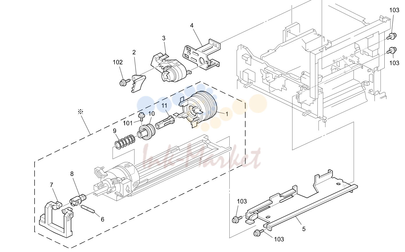 13. TONER HOPPER UNIT (B089/B093/B097)