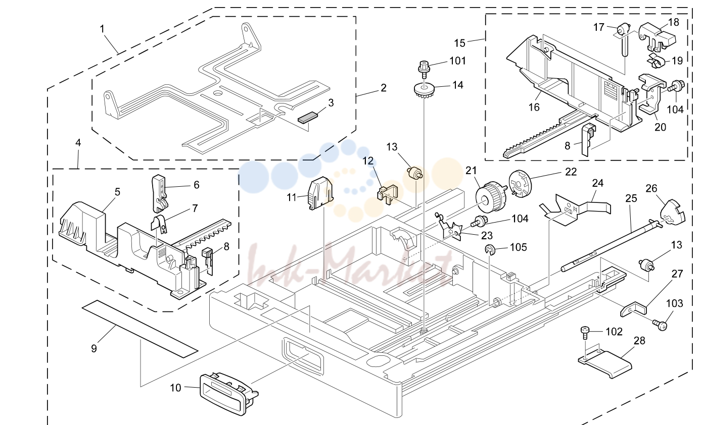 12. PAPER TRAY UNIT (B079/B082)