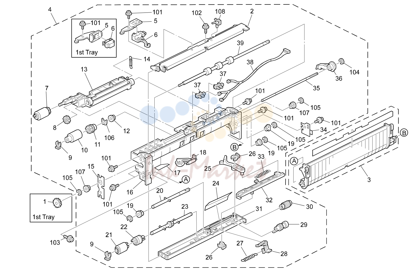 13. PAPER FEED SECTION (B079/B082)