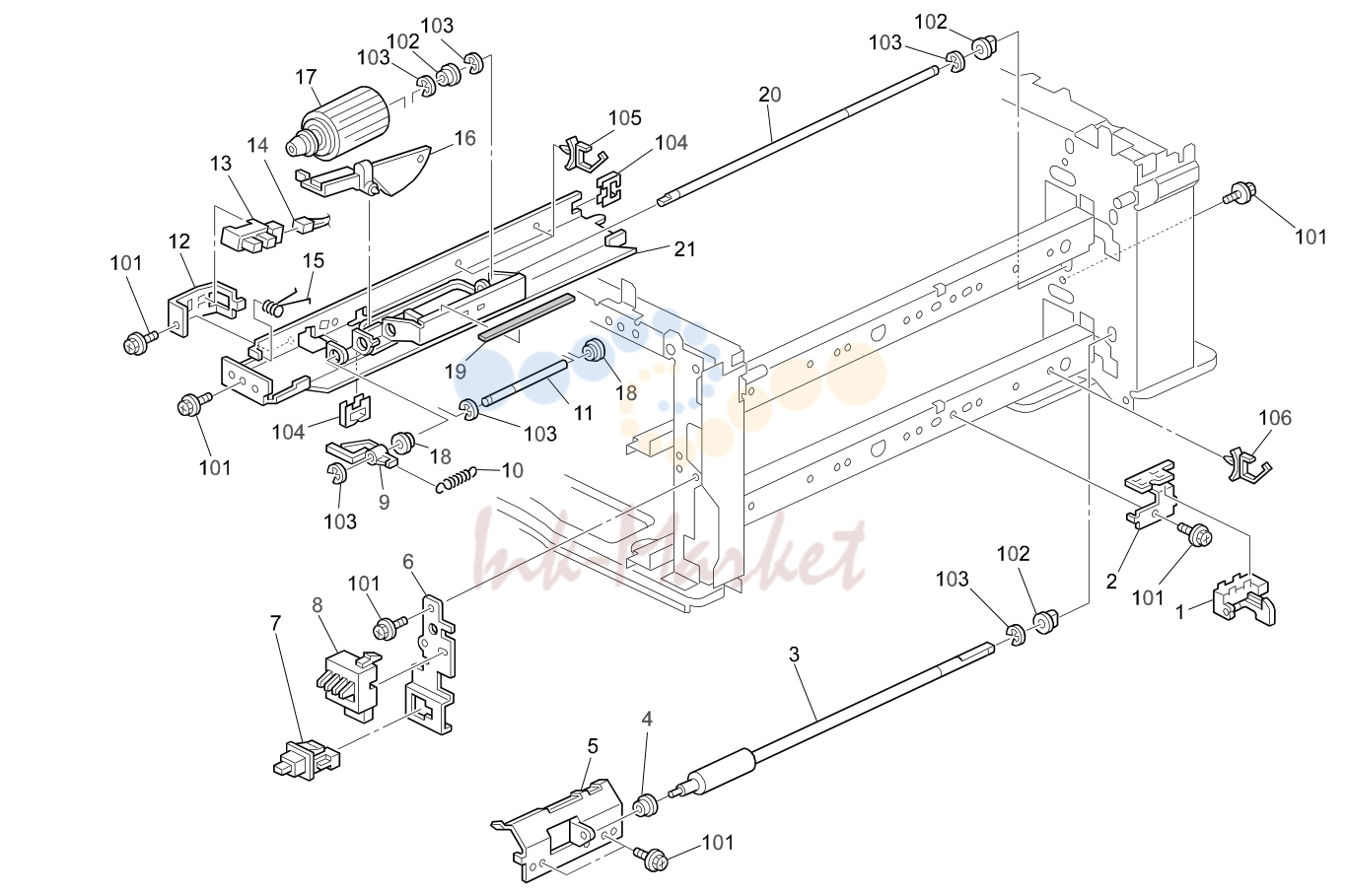 12. PAPER FEED SECTION 3 (A265/A267)