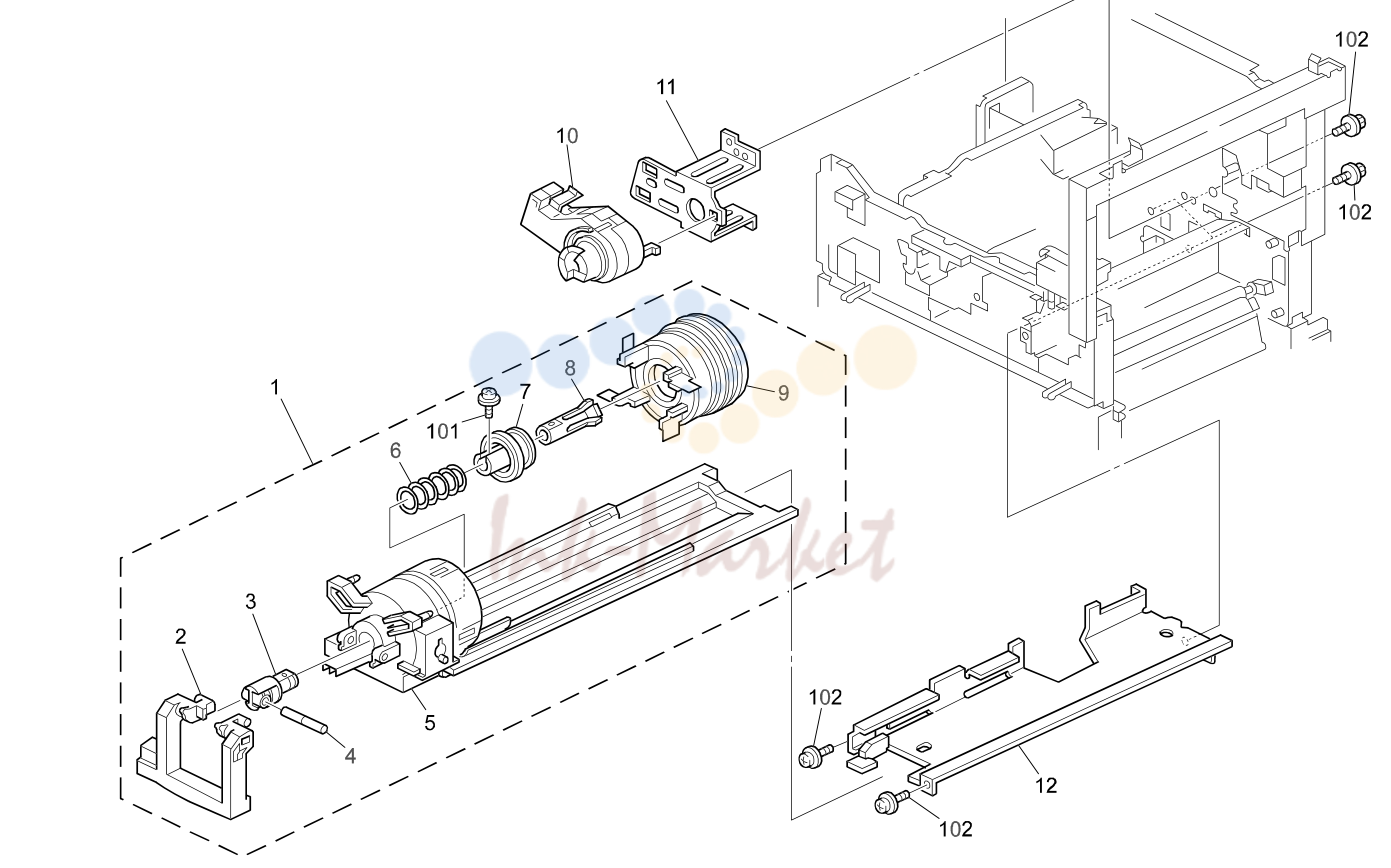 13. TONER HOPPER UNIT (A265/A267)