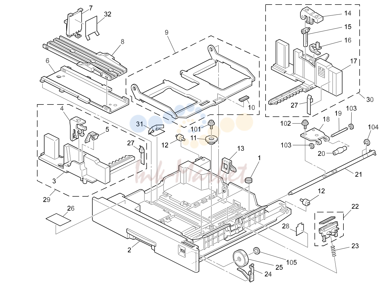 15. PAPER TRAY 1 (A265/A267)