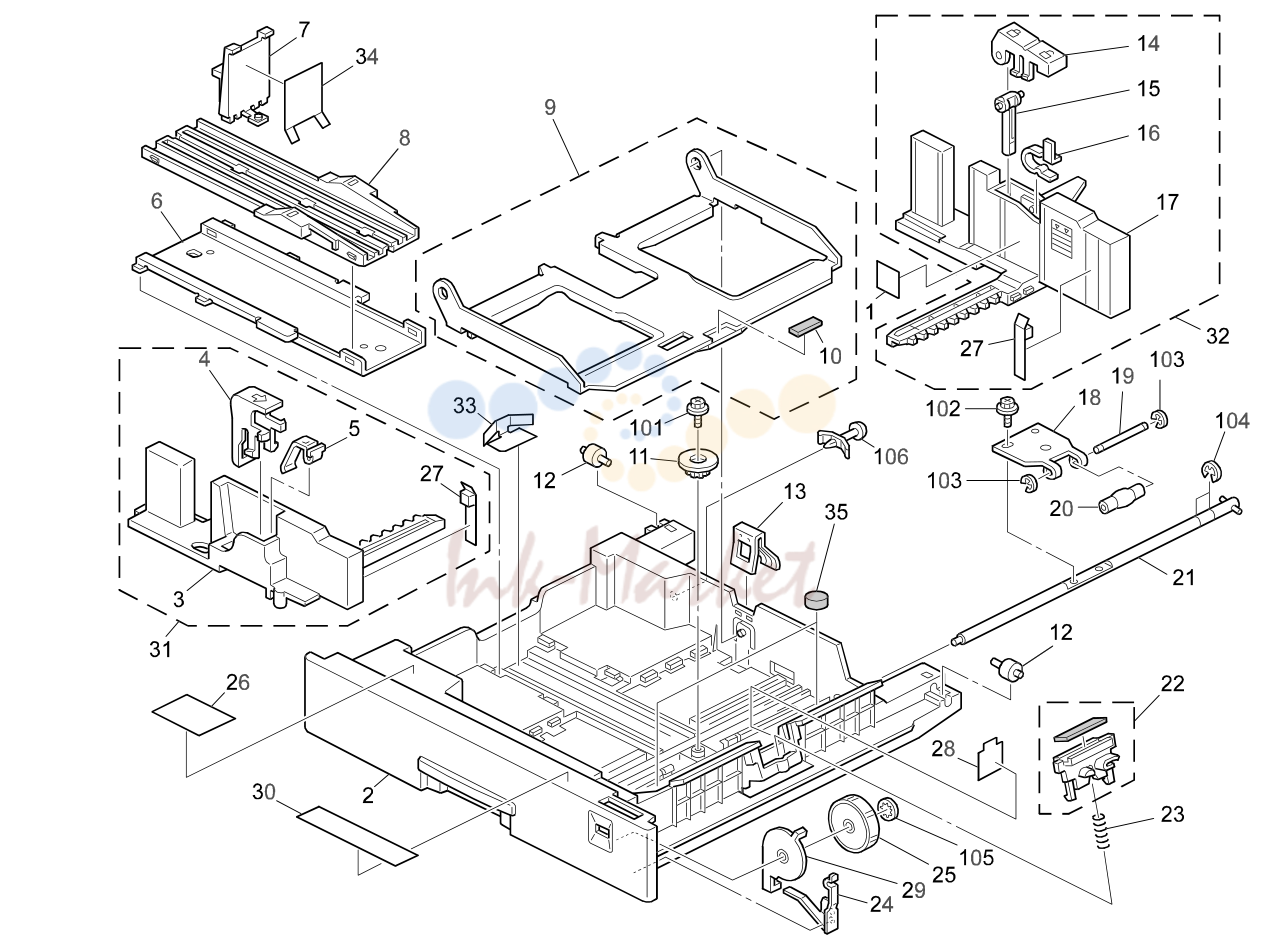 16. PAPER TRAY 2 (A265/A267)