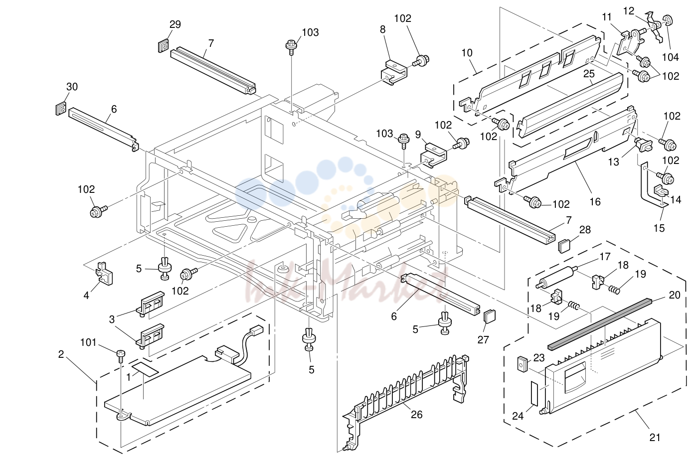 10. PAPER FEED SECTION 1 (B205/B209)