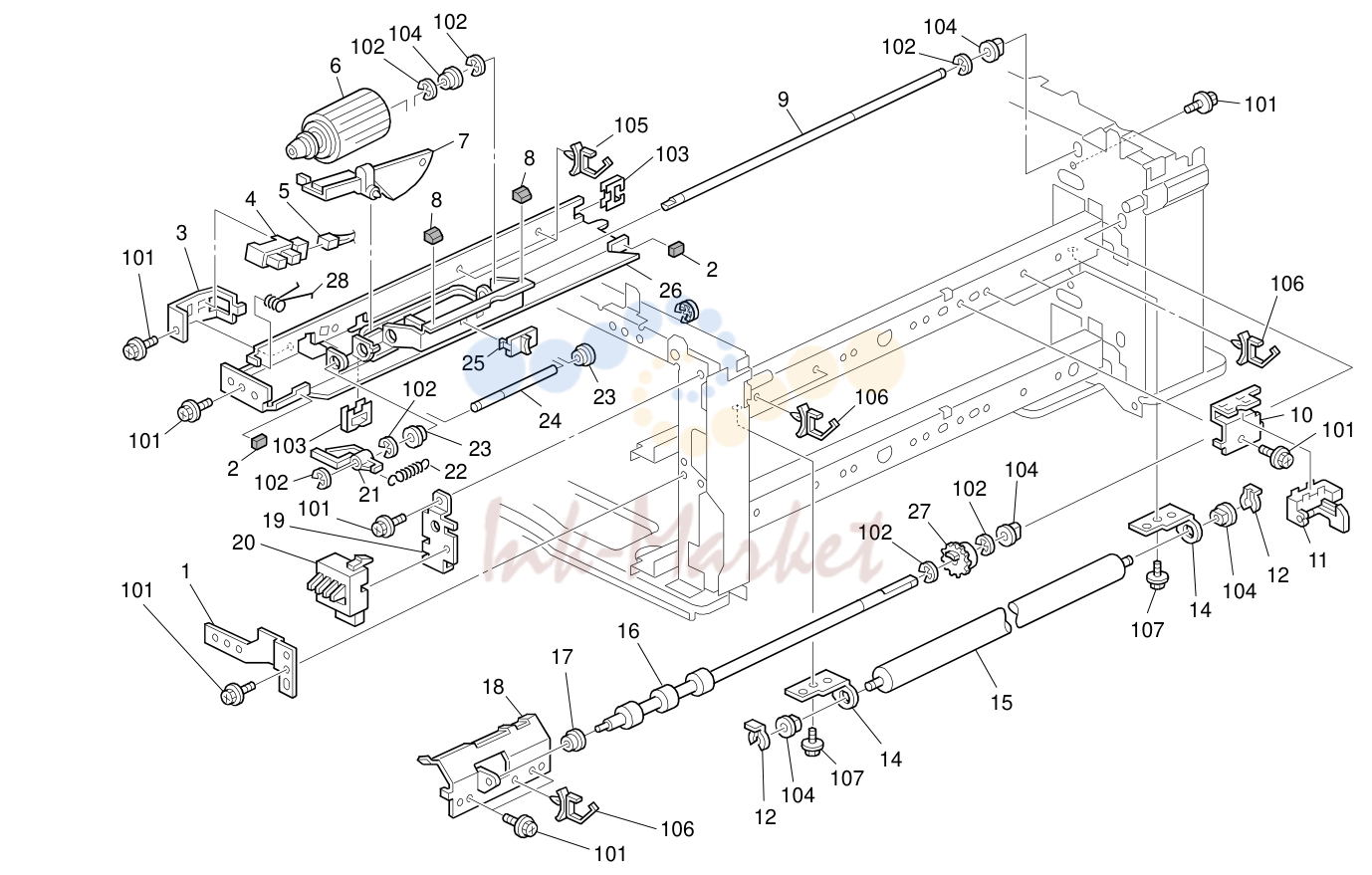 11. PAPER FEED SECTION 2 (B205/B209)