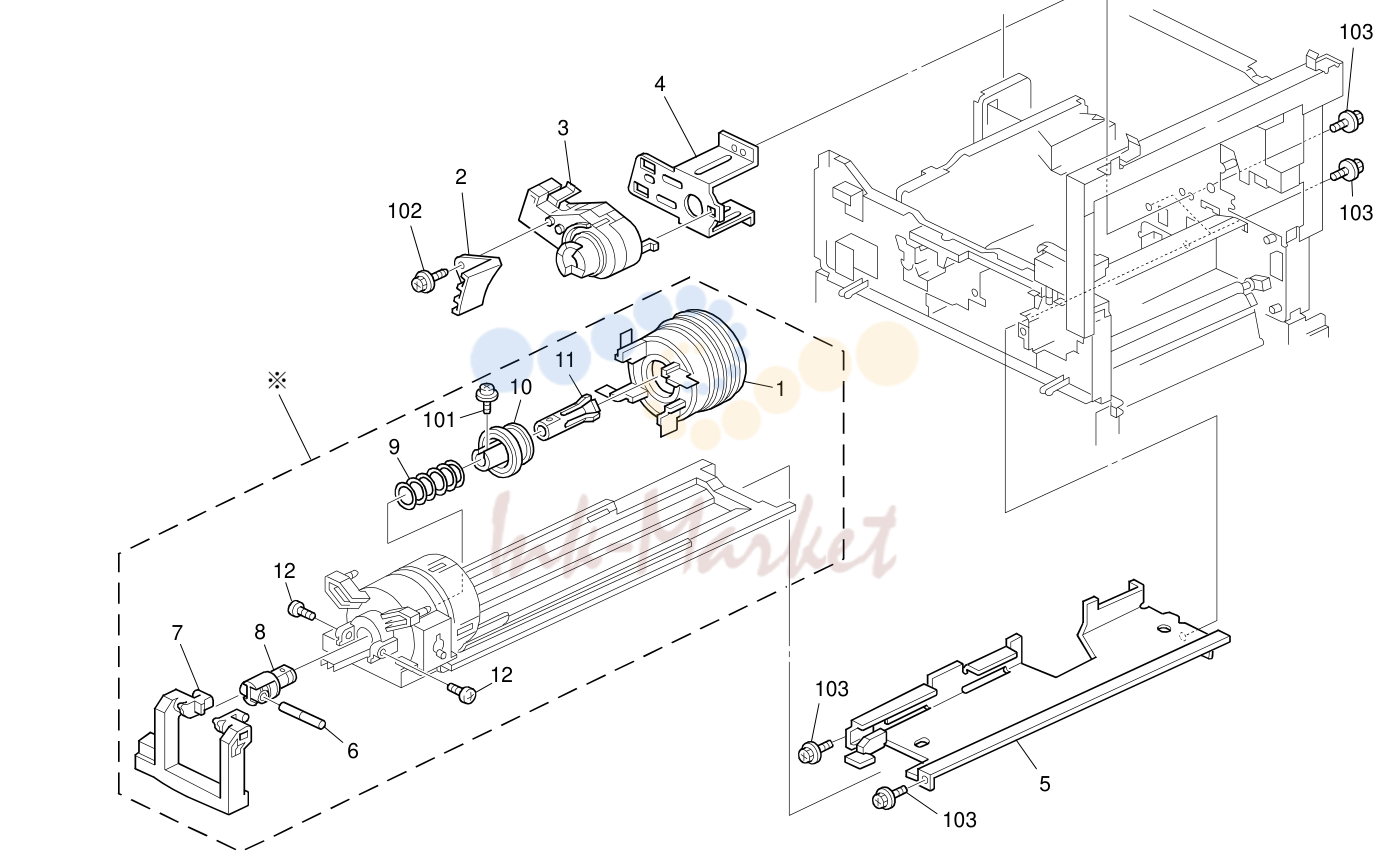 13. TONER HOPPER UNIT (B205/B209)