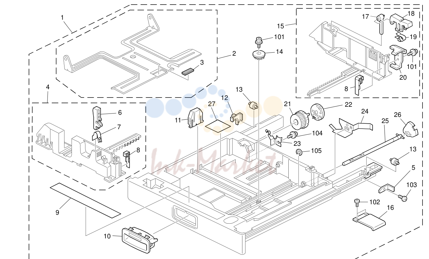 11. PAPER TRAY UNIT (B195/B198/B264/B265)