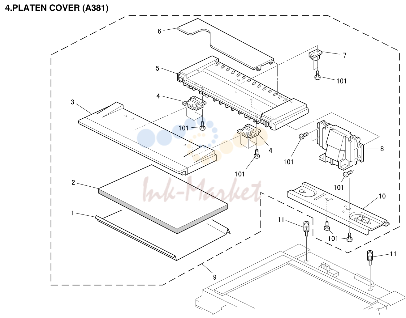 4. PLATEN COVER (A381)