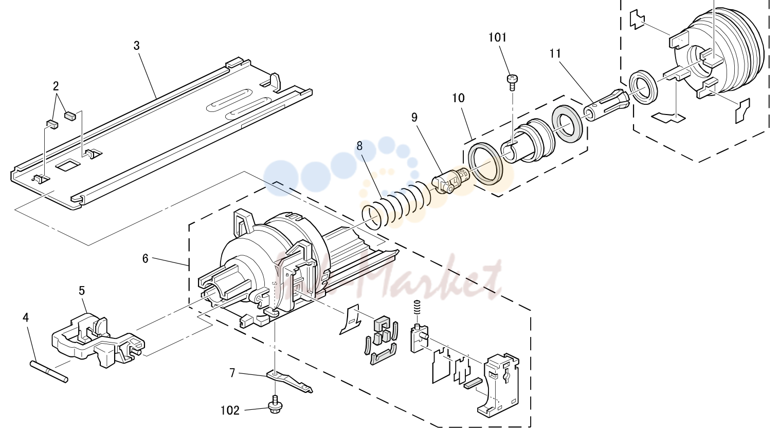 14. TONER HOPPER UNIT (A230/A231/A232)