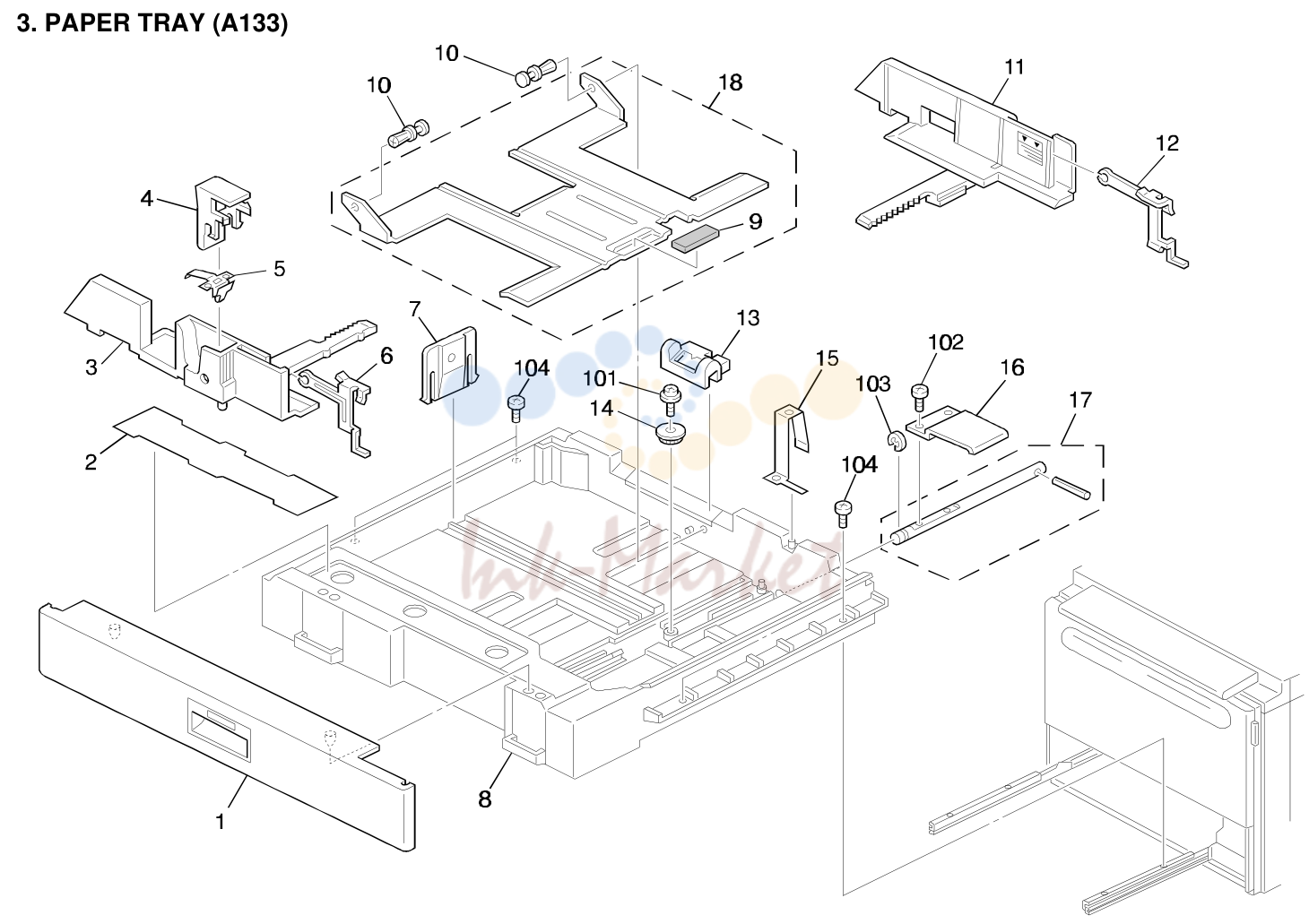 3. PAPER TRAY (A133)