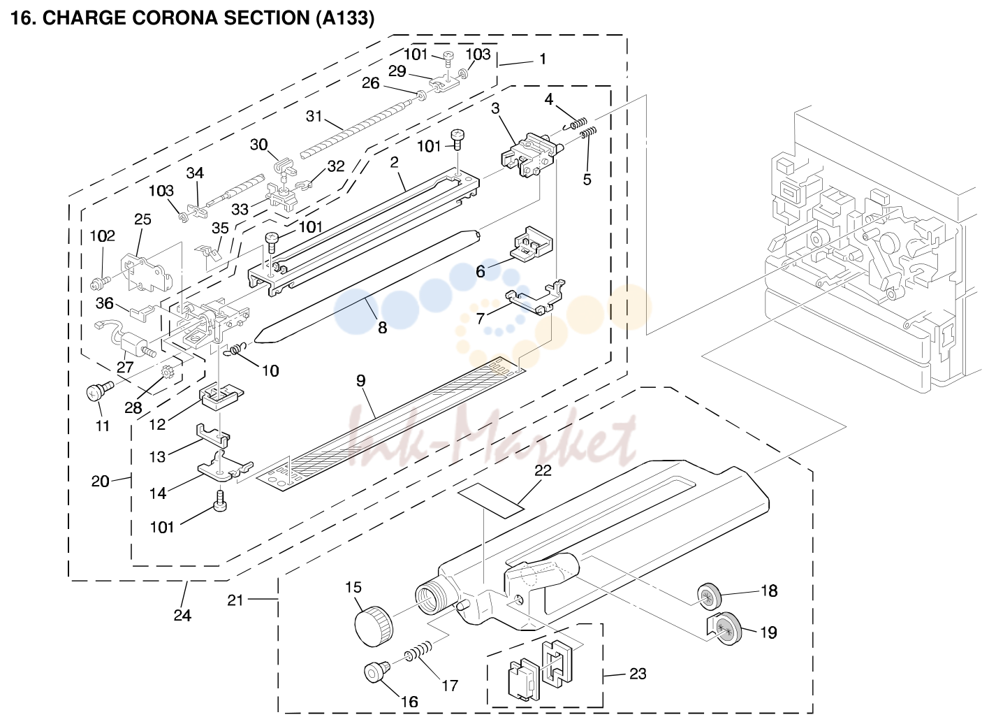 16. CHARGE CORONA SECTION (A133)