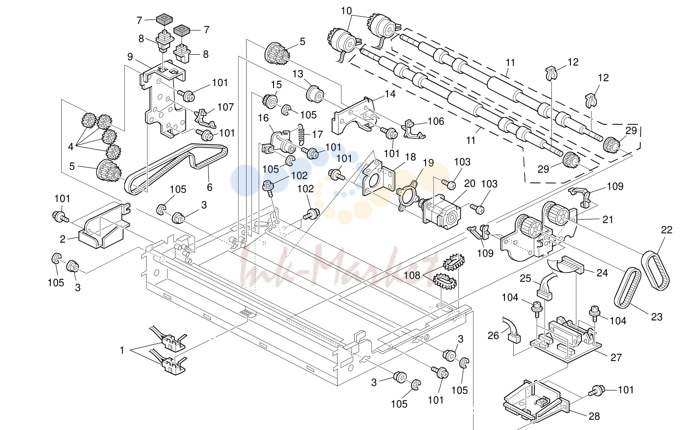 14. Paper Tray Unit 4 (B188)