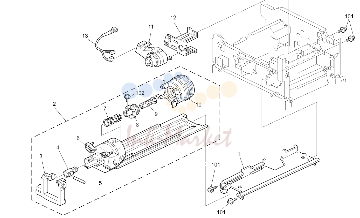 8. TONER HOPPER UNIT (G062)