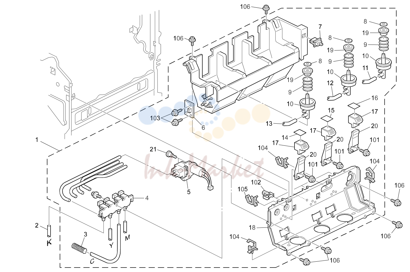 12. Color Toner Hopper (G060)