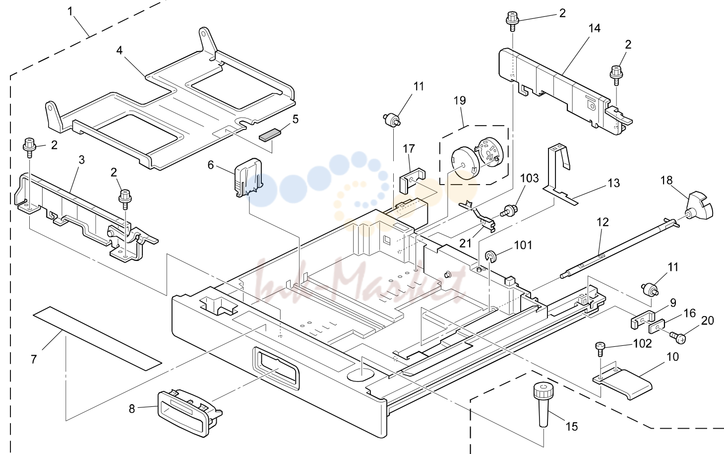 8. PAPER TRAY UNIT (G035)