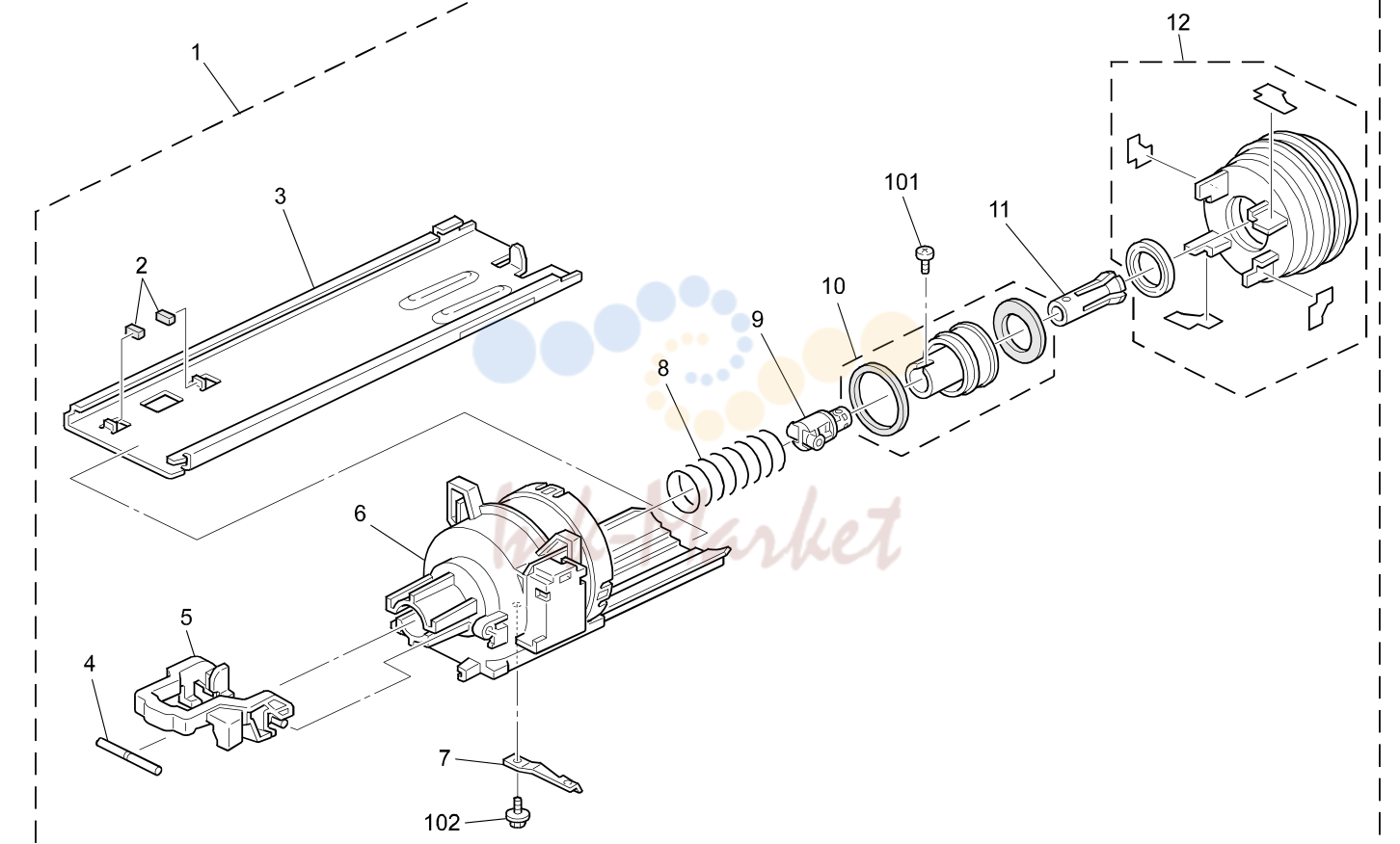 9. TONER HOPPER UNIT (G035)